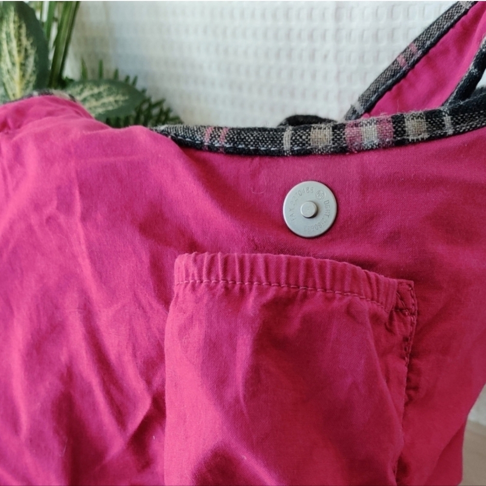 American Eagle Outfitters Gray, Magenta and Brown Flannel plaid Handbag - Picture 5 of 11